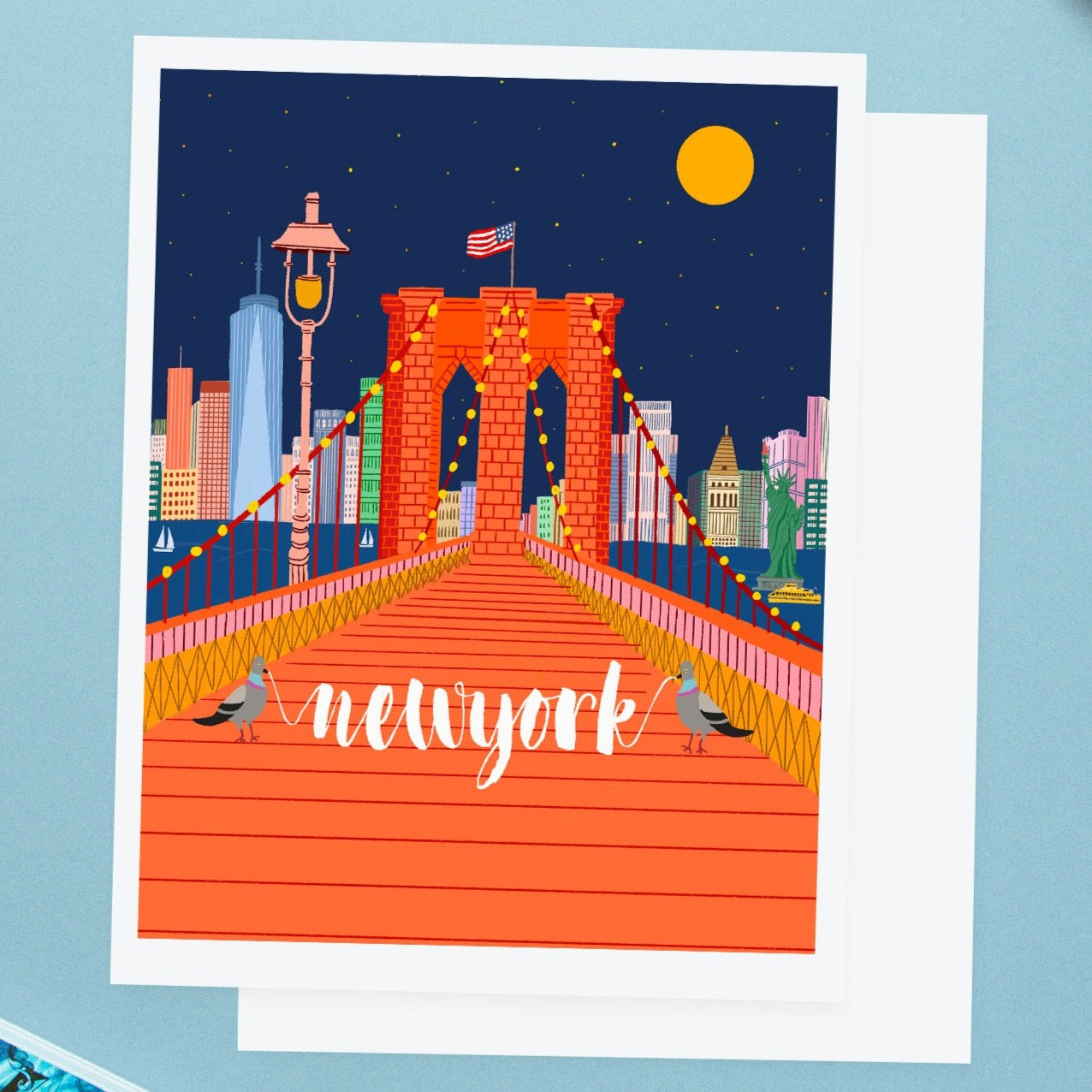 Brooklyn Bridge Art print/ Brooklyn Bridge/NYC art print/New York illustration /new york