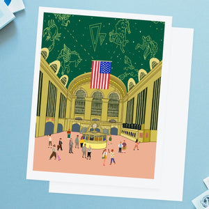 Grand Central Terminal/Grand Central Terminal Art Print /NYC art print/New York illustration /new york print wall art/art print New York