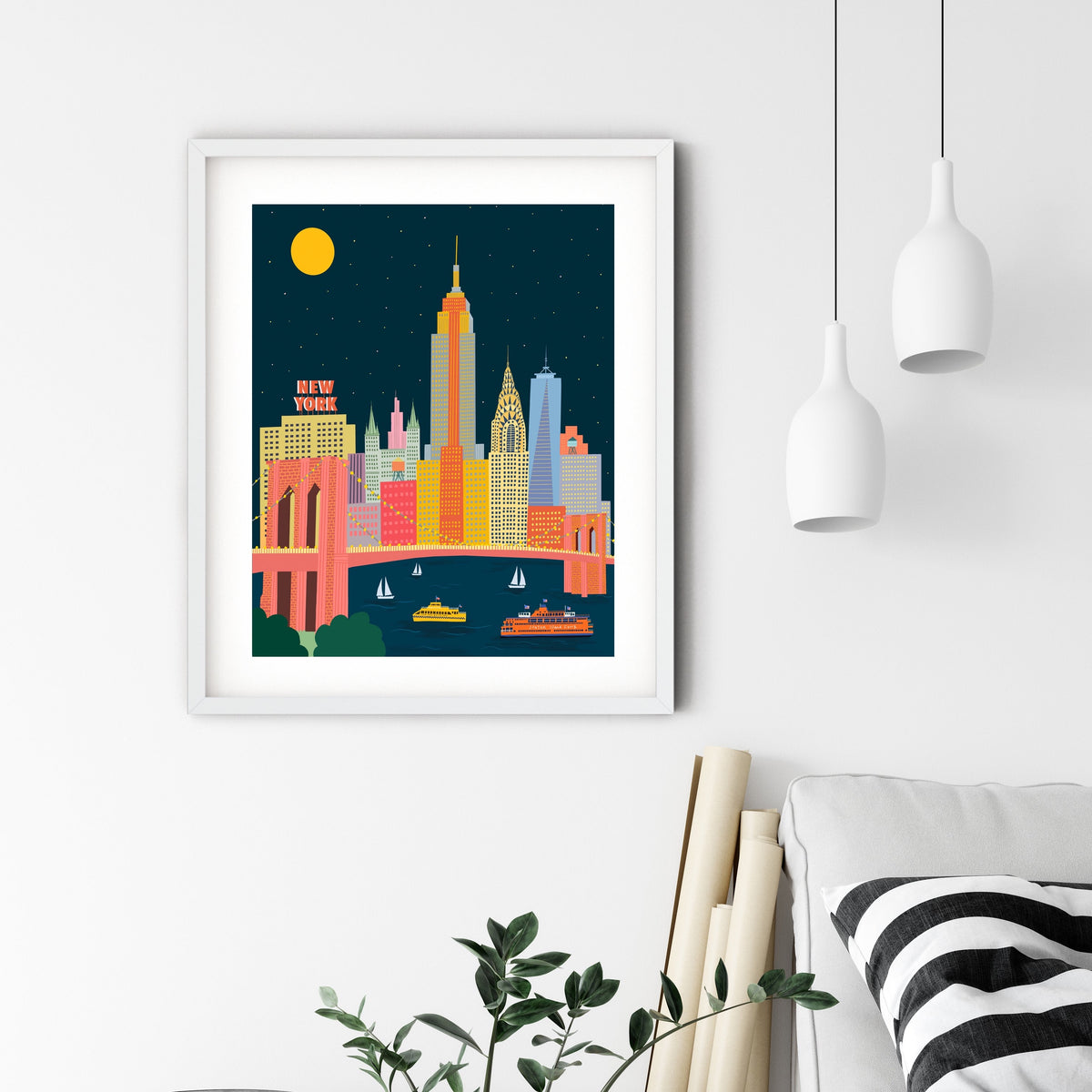 Night New York Art print – PINKY PILOTS NEW YORK
