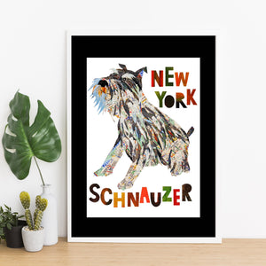 Map dog love schnauzer dog