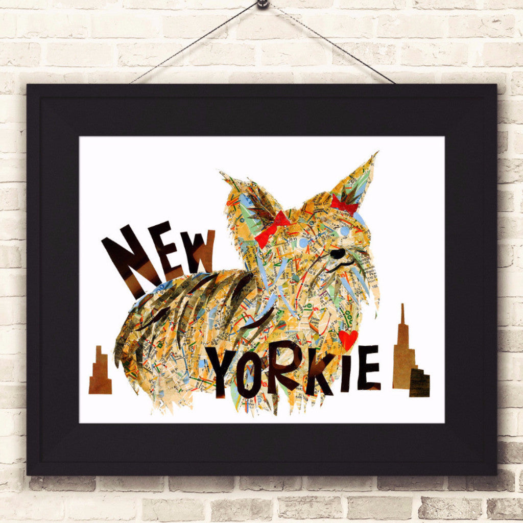 Map dog NEW YORKIE/Yorkshire terrier Art