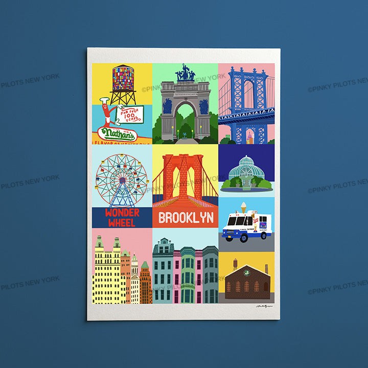 Brooklyn New York illustration /BROOKLYN ART