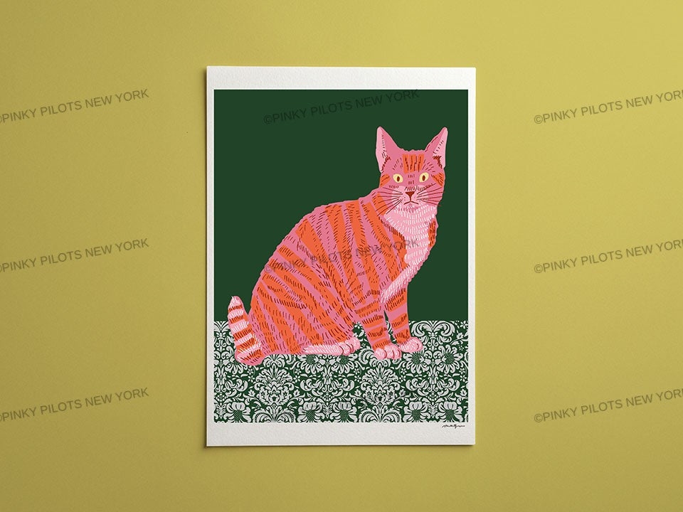 Victoria Cat art print/cat illustration /cat print wall art/art print cat/cat/cat art/cat New York art/