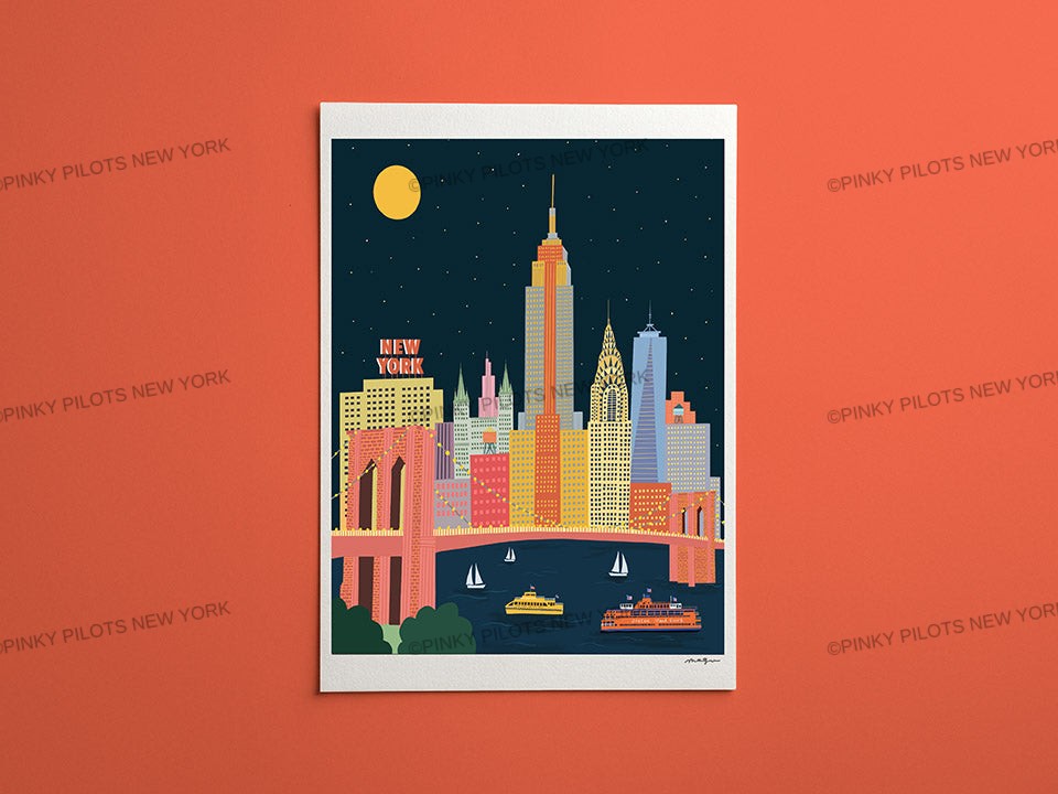 Night New York Art print