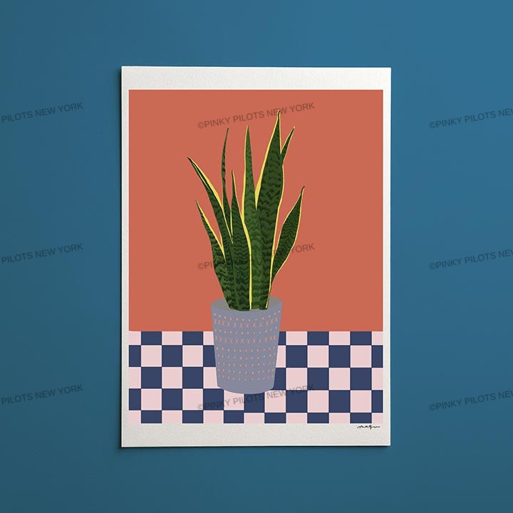 Sansevieria plant art print/plant illustration / snake plant print