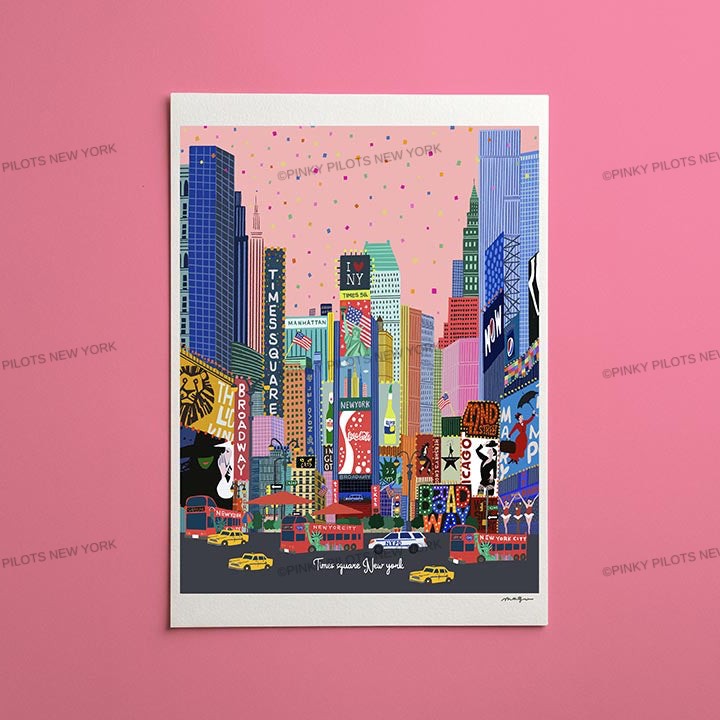 Times sq New York illustration