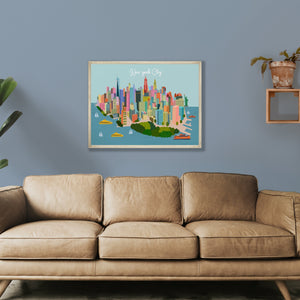 New York Skyline Art Print/NYC art print/New York illustration /New York print wall art/art print New York/NYC/NYC art/ New York art/NEW YORK/NEW YORK art print