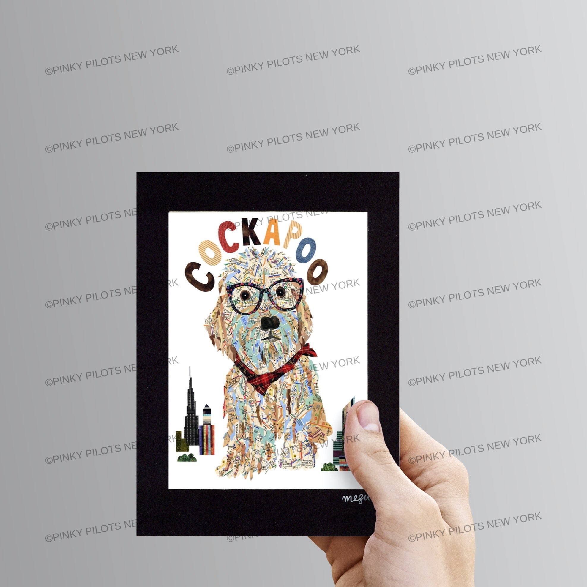 Map dog COCKAPOO /COCKAPOO ART PRINT