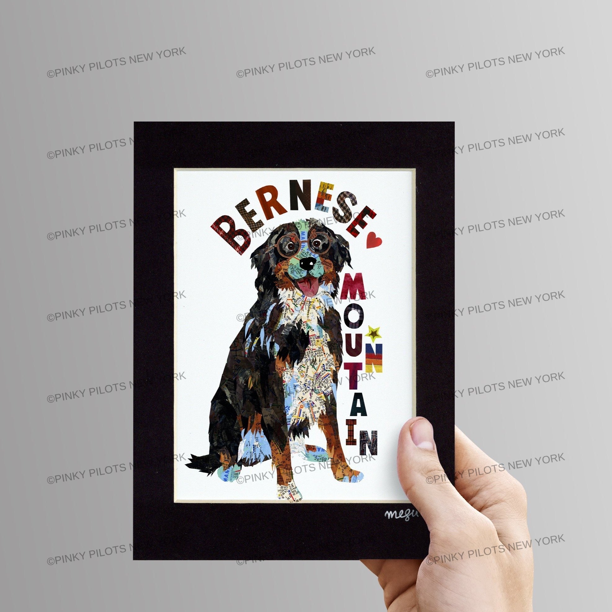 Map dog "BERNESE MOUNTAIN DOG"