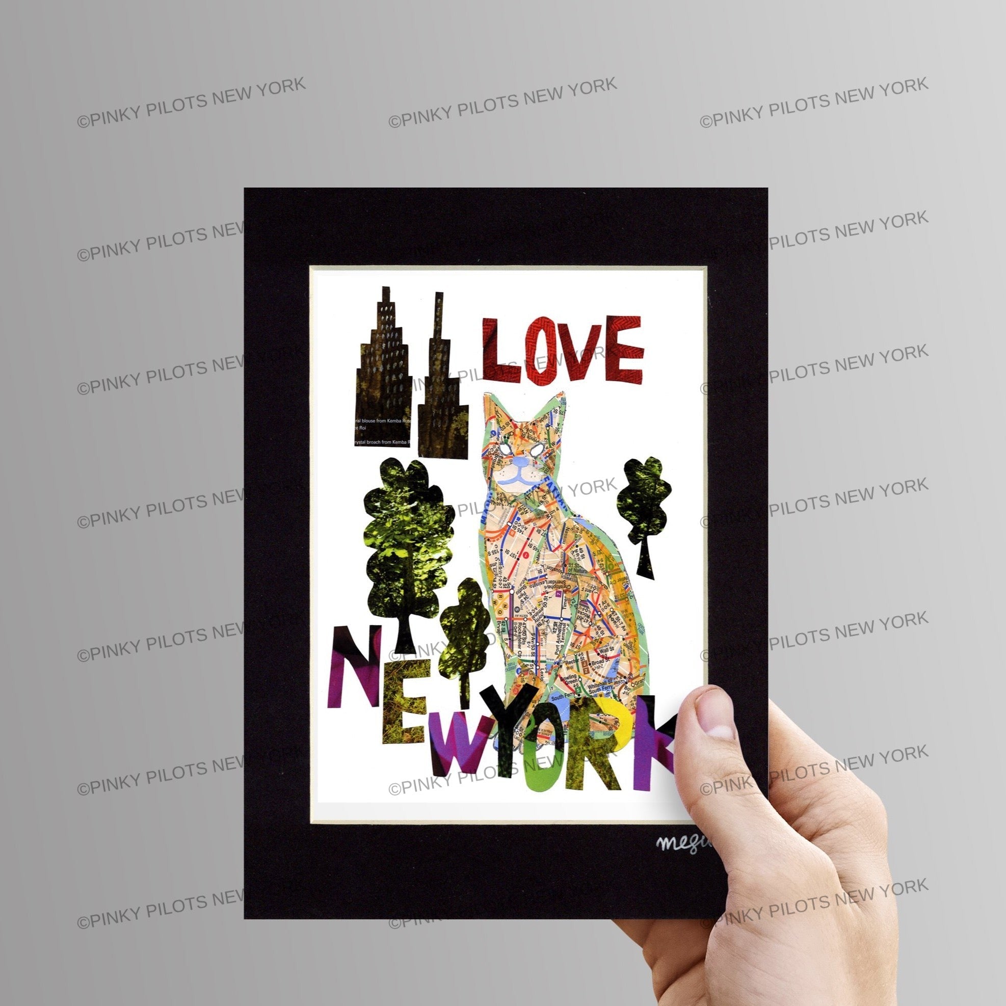Map cat "LOVE NY CAT"