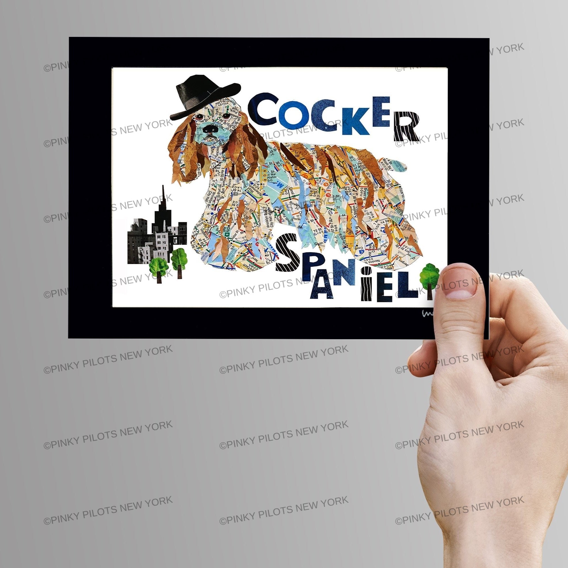 Map dog Cocker dog-Cocker spaniel Art
