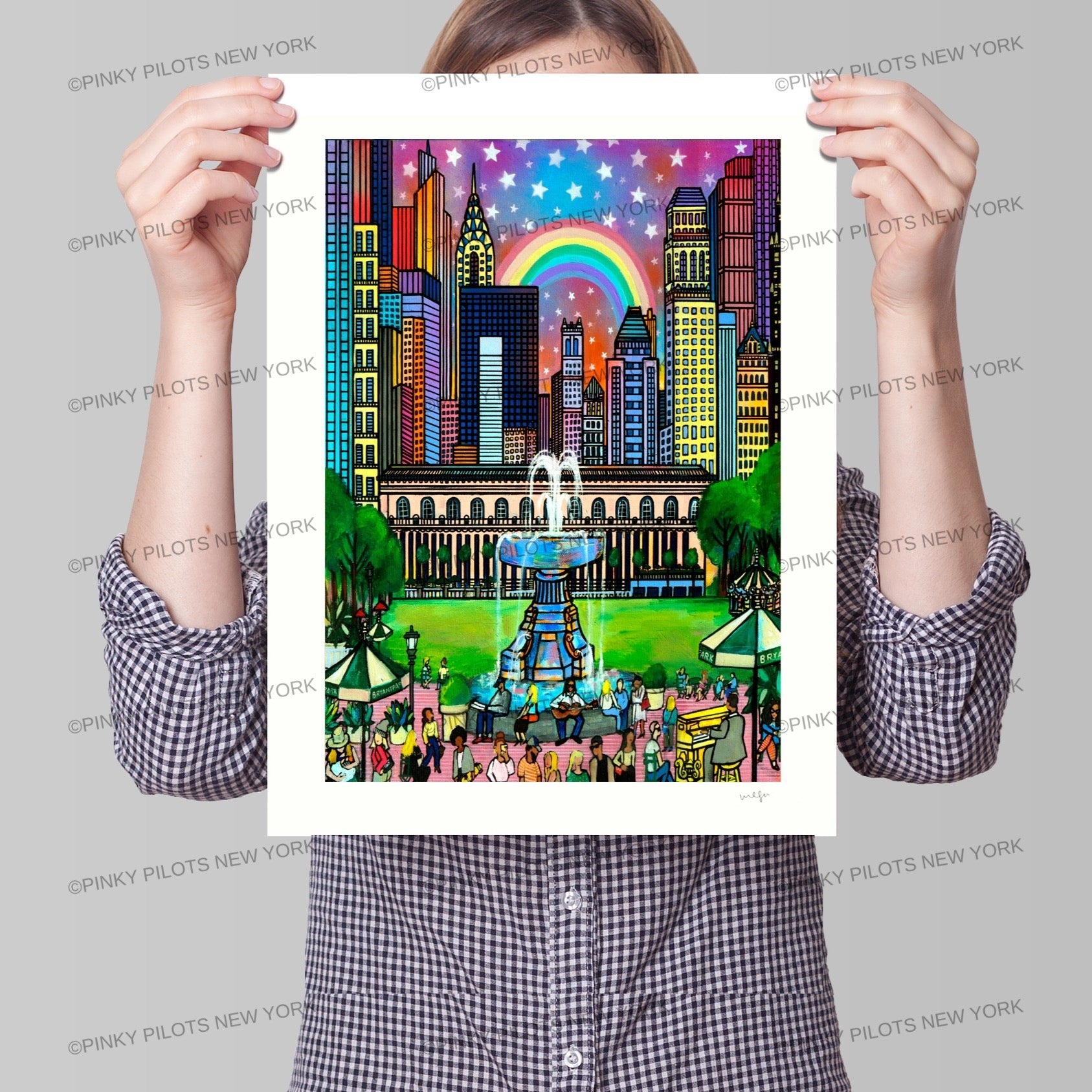 THE RAINBOW ABOVE US /BRYANT PARK NEW YORK ART