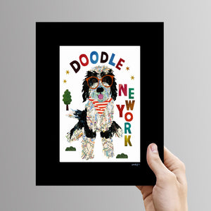 Doodle dog art print
