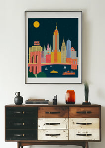 Night New York Art print