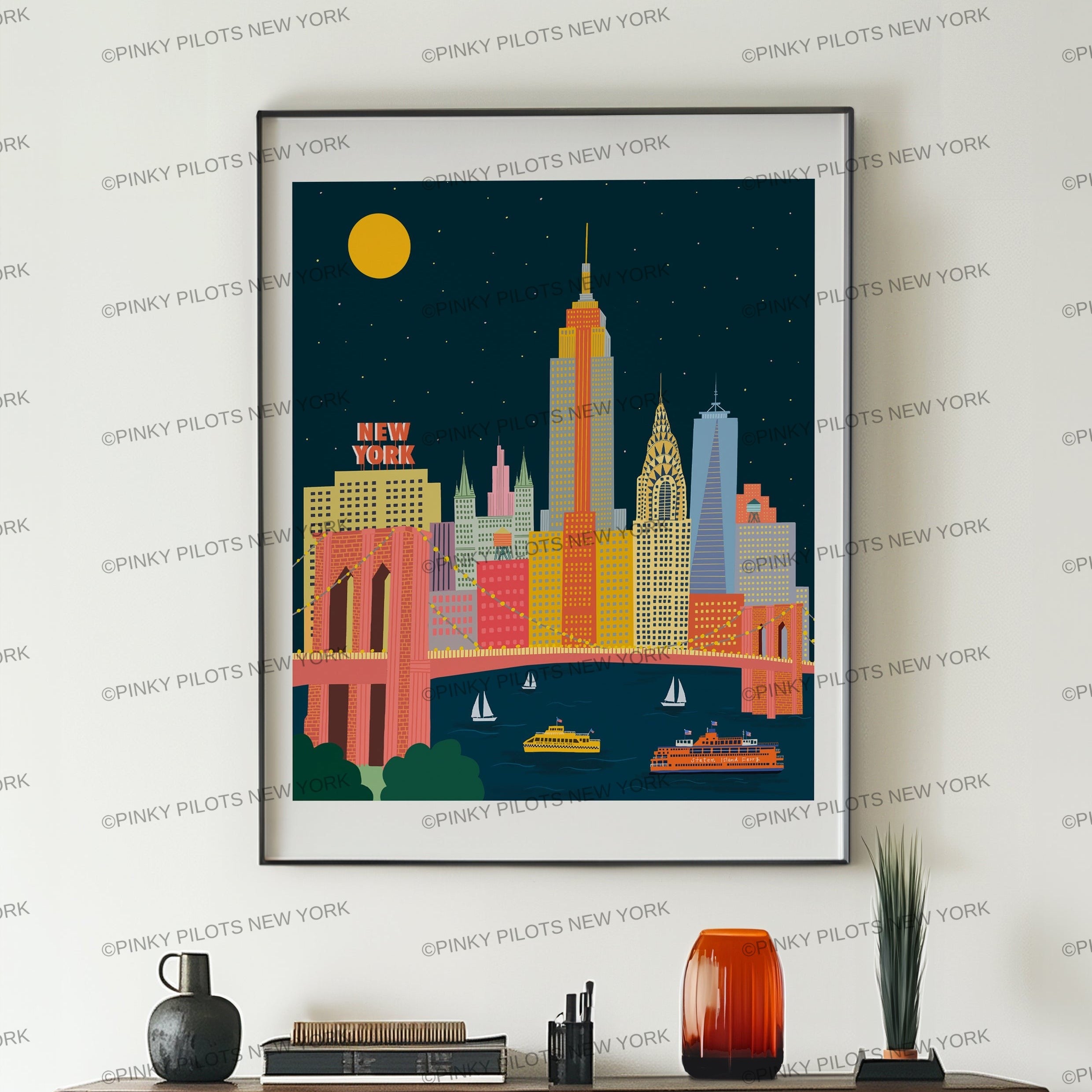 Night New York Art print