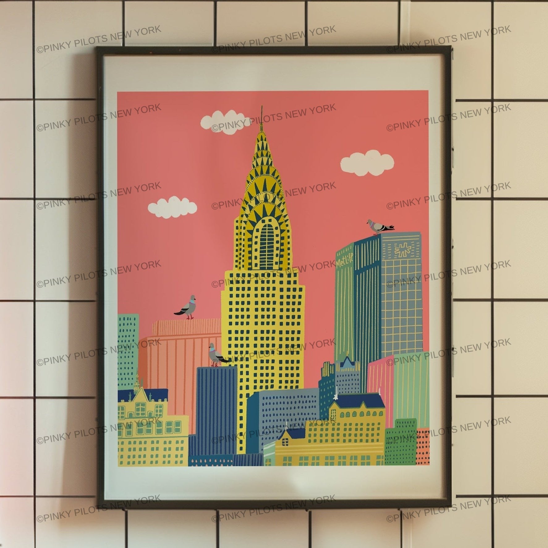 Chrysler Building PRINT /NYC art print/New York illustration/Chrysler Building art