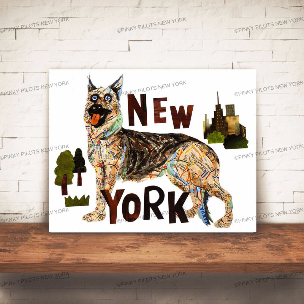 Map dog "Love German shepherd