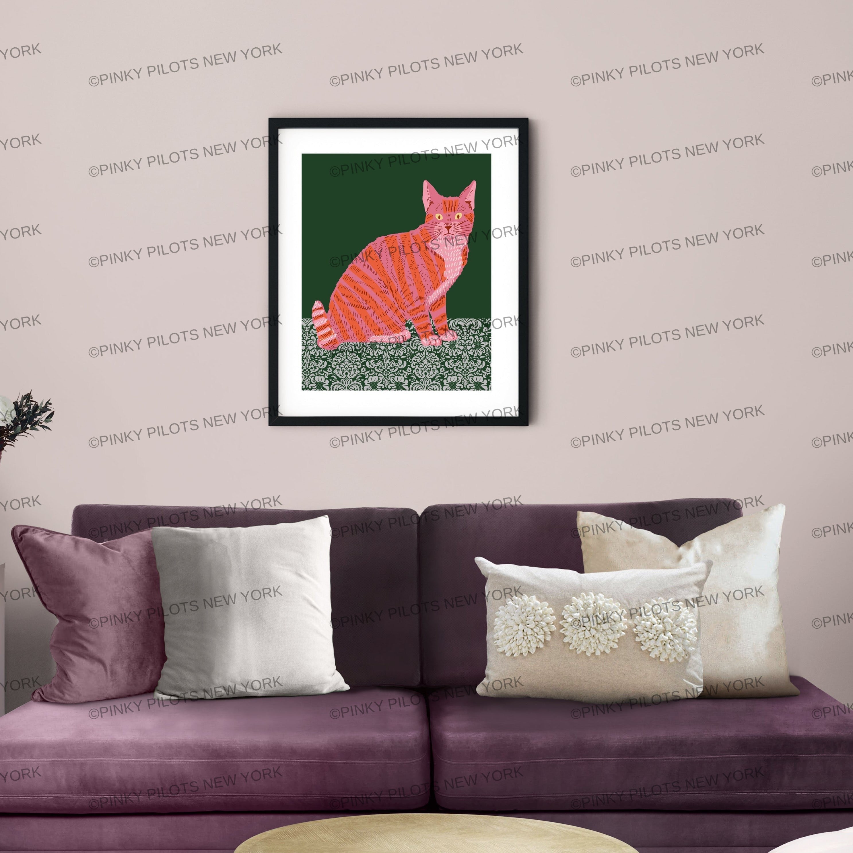 Victoria Cat art print/cat illustration /cat print wall art/art print cat/cat/cat art/cat New York art/