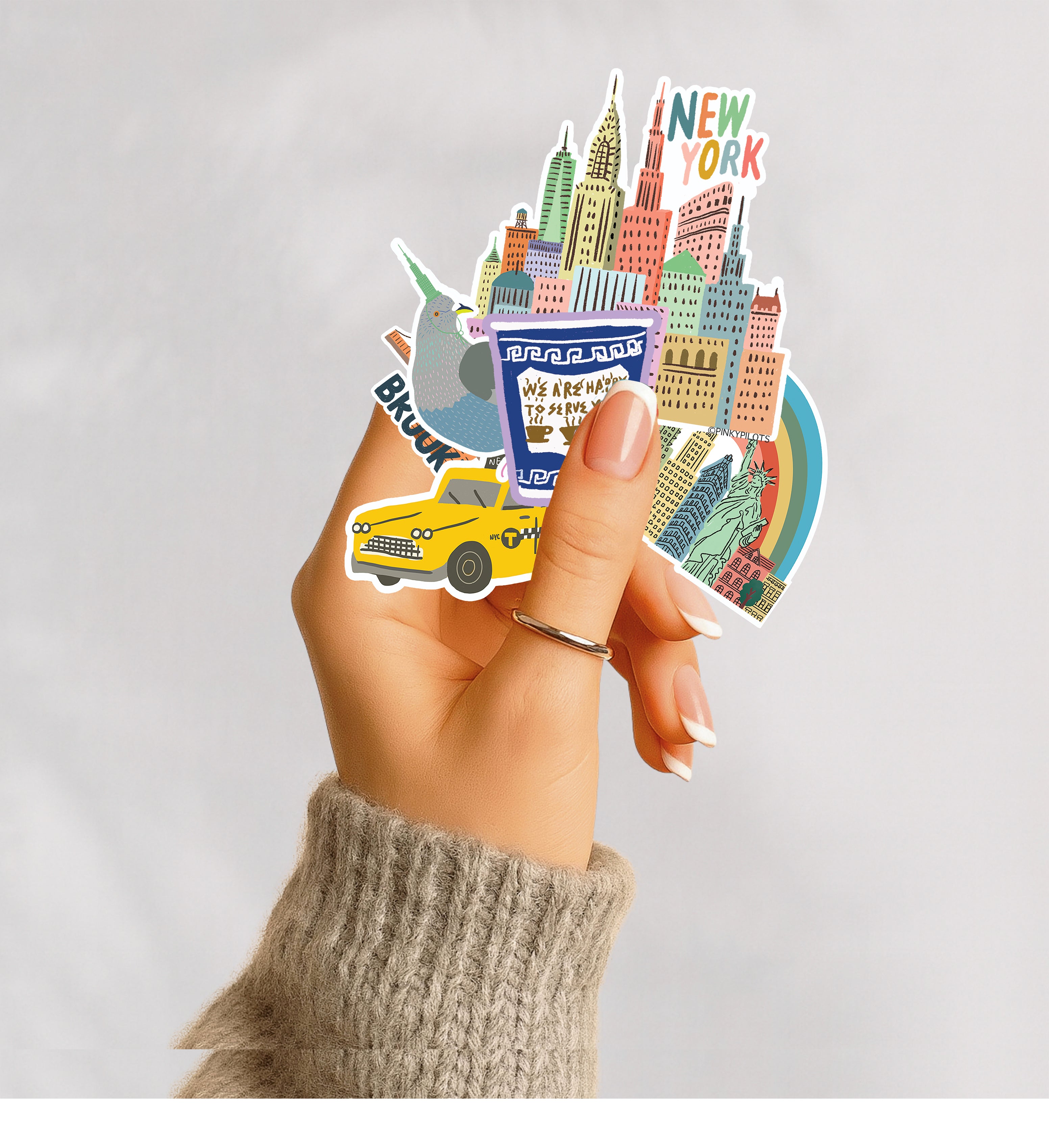 NYC ICON  6-PACK STICKERS SET  B