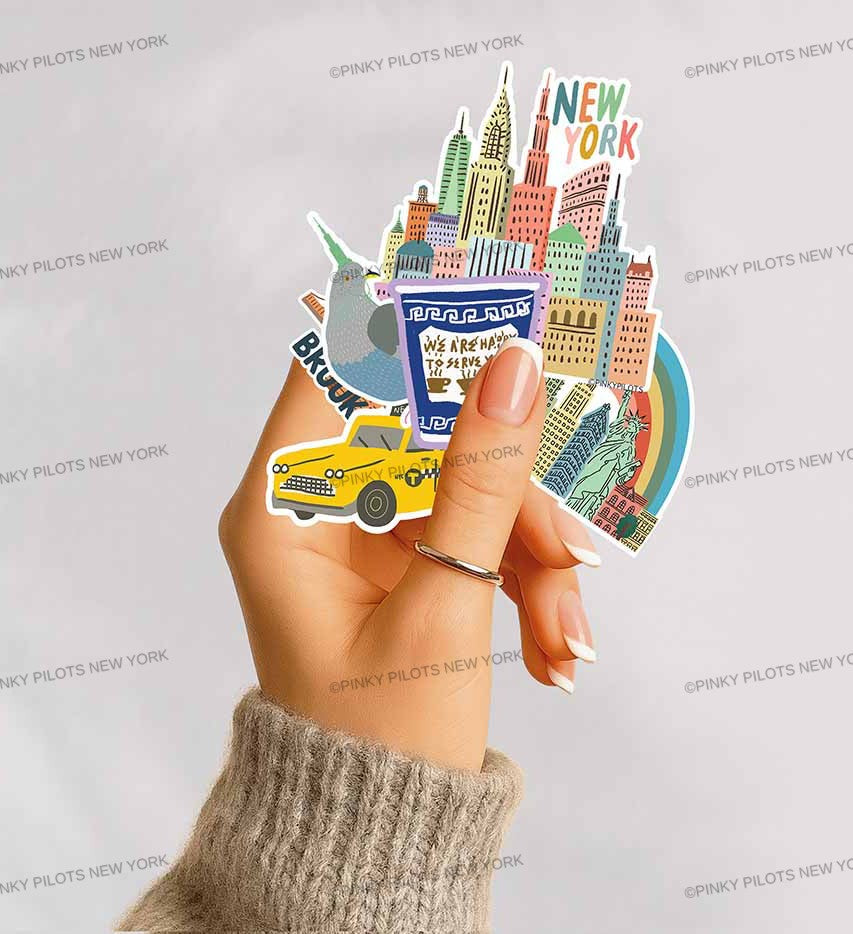 NYC ICON  6-PACK STICKERS SET  B