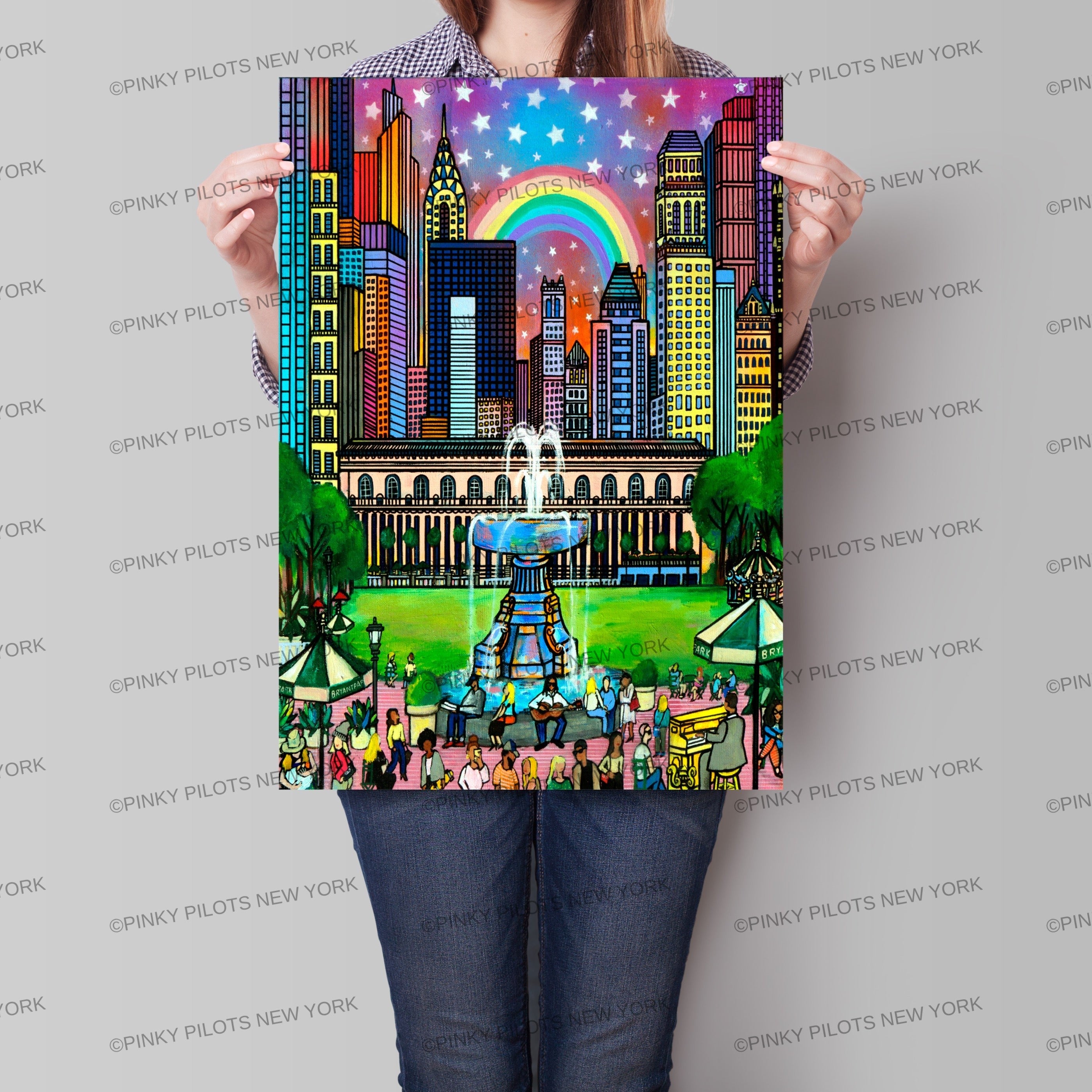 THE RAINBOW ABOVE US /BRYANT PARK NEW YORK ART