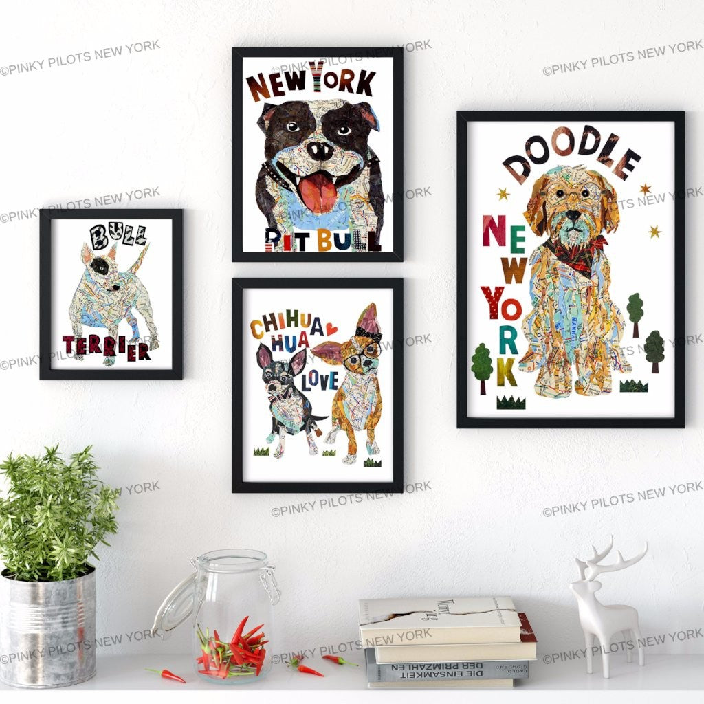 Map dog Pit Bull New York