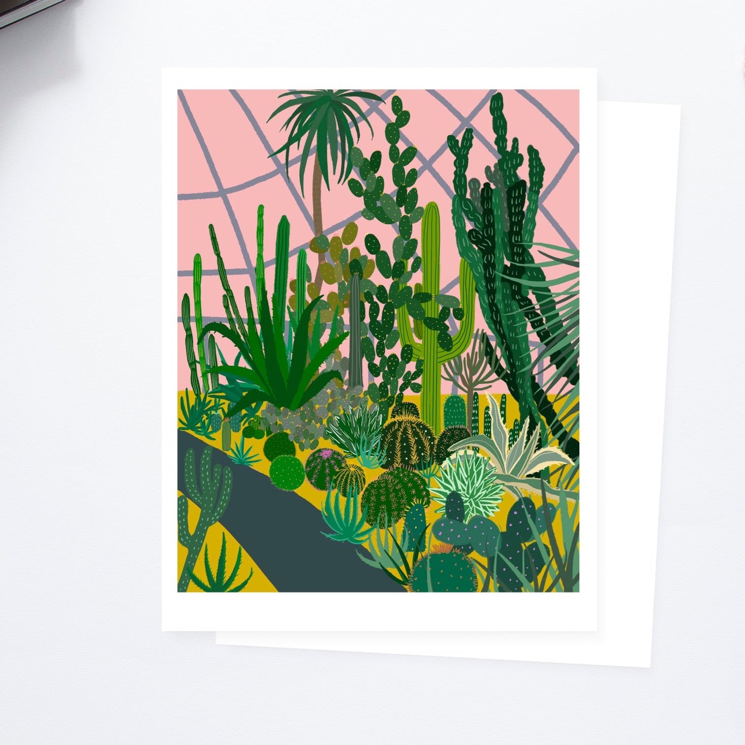 BRONX BOTANICAL GARDEN ART/Botanical garden NYC art print/New York illustration /cactus art print