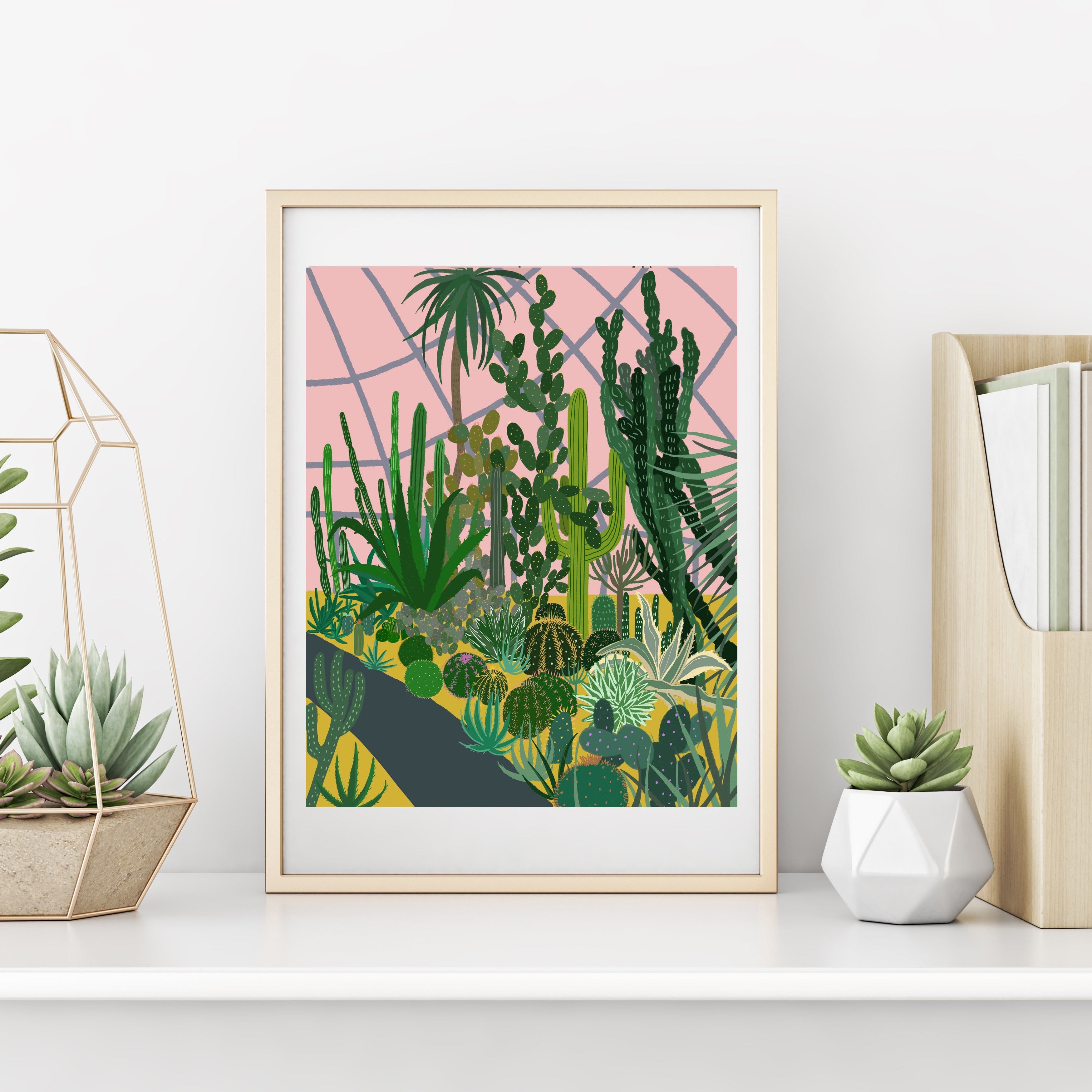 BRONX BOTANICAL GARDEN ART/Botanical garden NYC art print/New York illustration /cactus art print