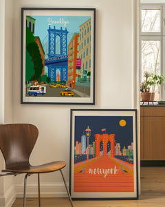 Brooklyn New York Ilustration/ Brooklyn Dumbo Art