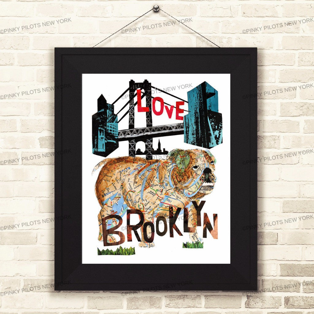 Map dog love BROOKLYN BULL DOG