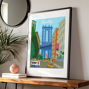 Brooklyn New York Ilustration/ Brooklyn Dumbo Art