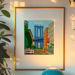 Brooklyn New York Ilustration/ Brooklyn Dumbo Art