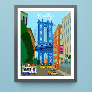 Brooklyn New York Ilustration/ Brooklyn Dumbo Art