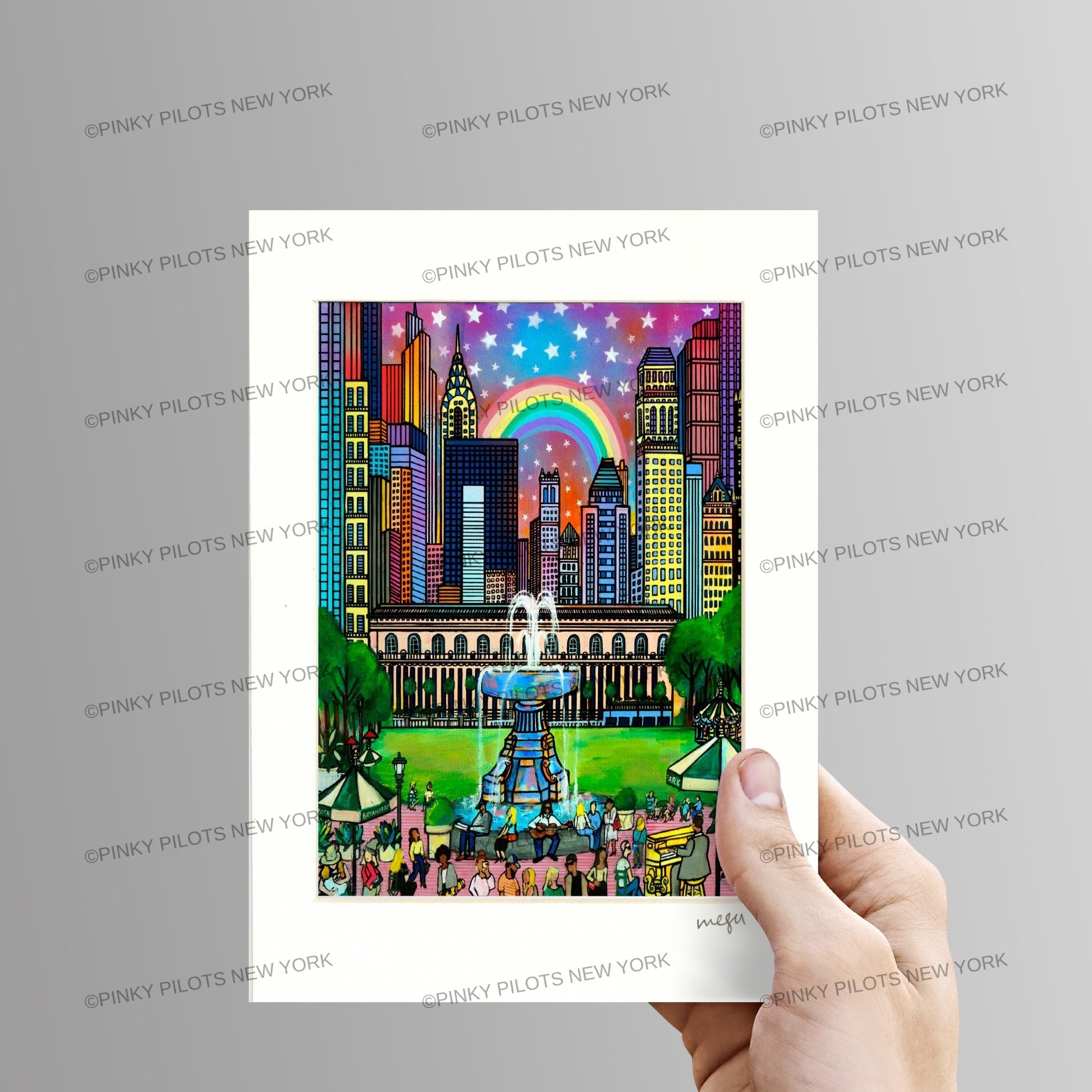 THE RAINBOW ABOVE US /BRYANT PARK NEW YORK ART