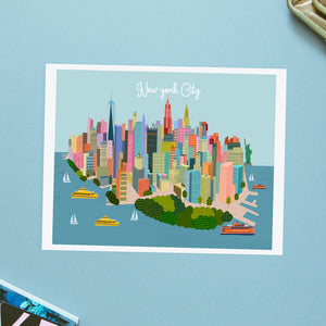 New York Skyline Art Print/NYC art print/New York illustration /New York print wall art/art print New York/NYC/NYC art/ New York art/NEW YORK/NEW YORK art print