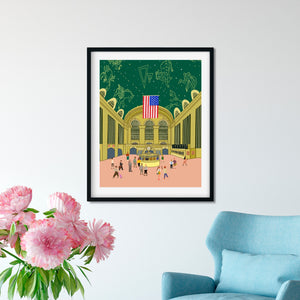 Grand Central Terminal/Grand Central Terminal Art Print /NYC art print/New York illustration /new york print wall art/art print New York