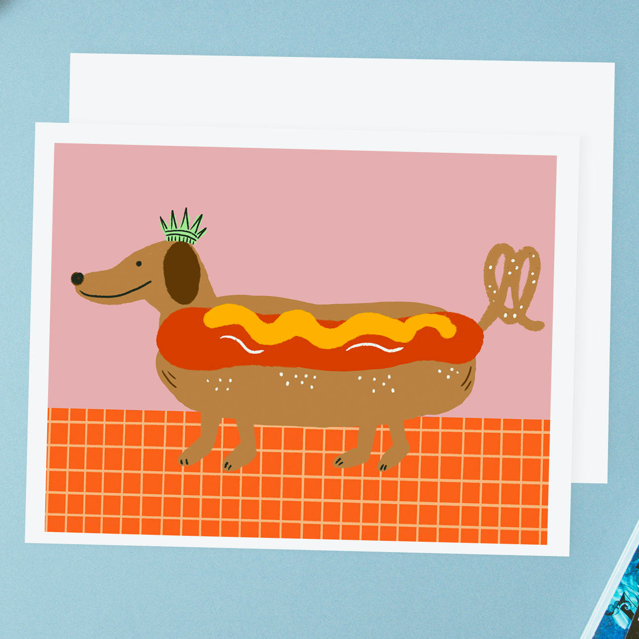 HOT Dog art print/wiener dog illustration /hot dog print wall art/Dachshund Art Print/Dachshund Art/wiener dog print/wiener dog art print