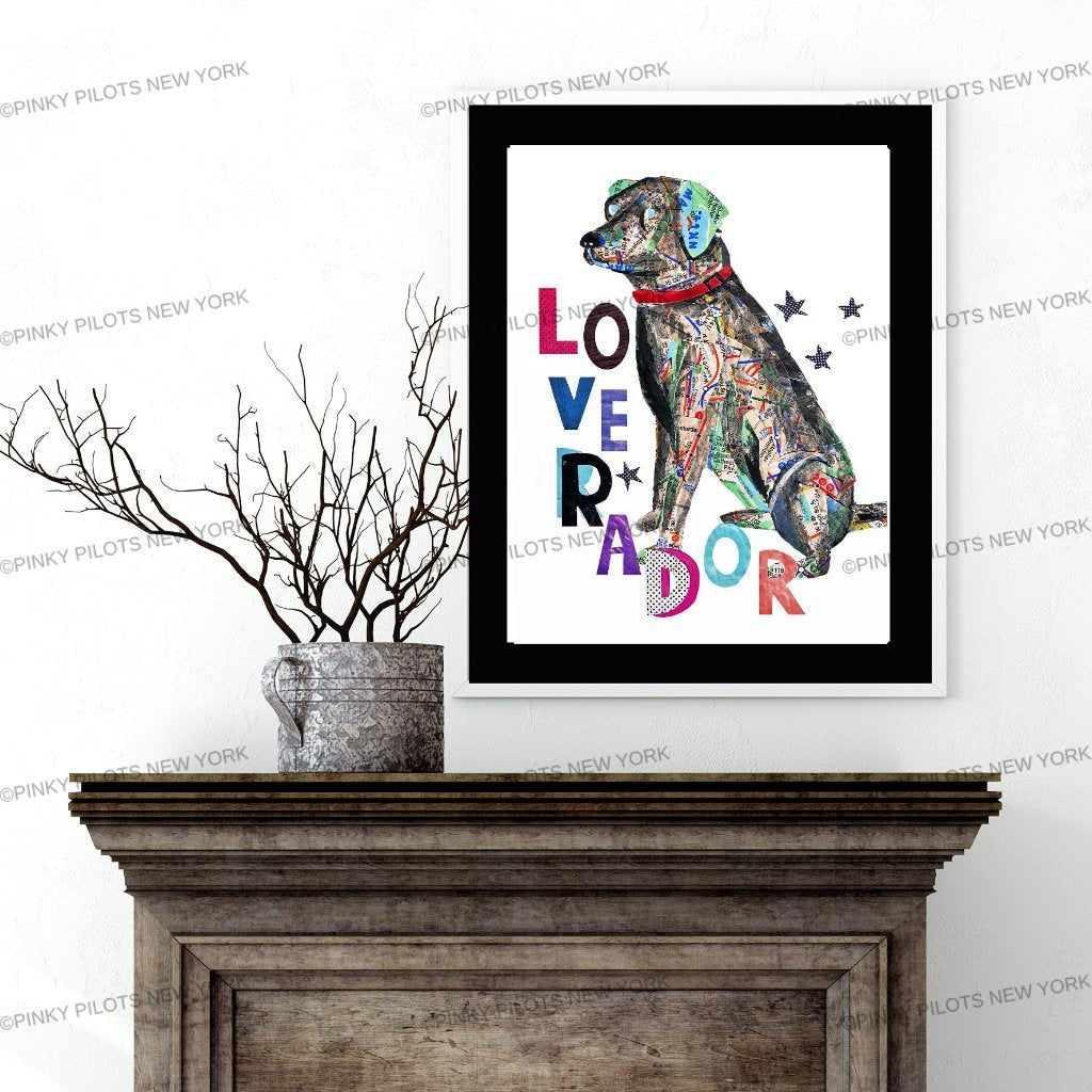 Map dog "Love labrador"