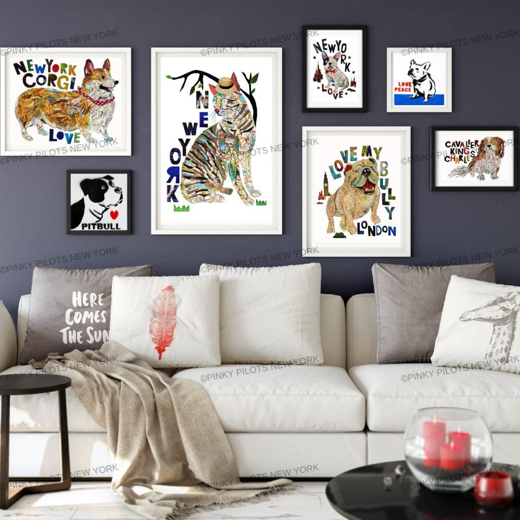 Map dog "Love Corgi dog"