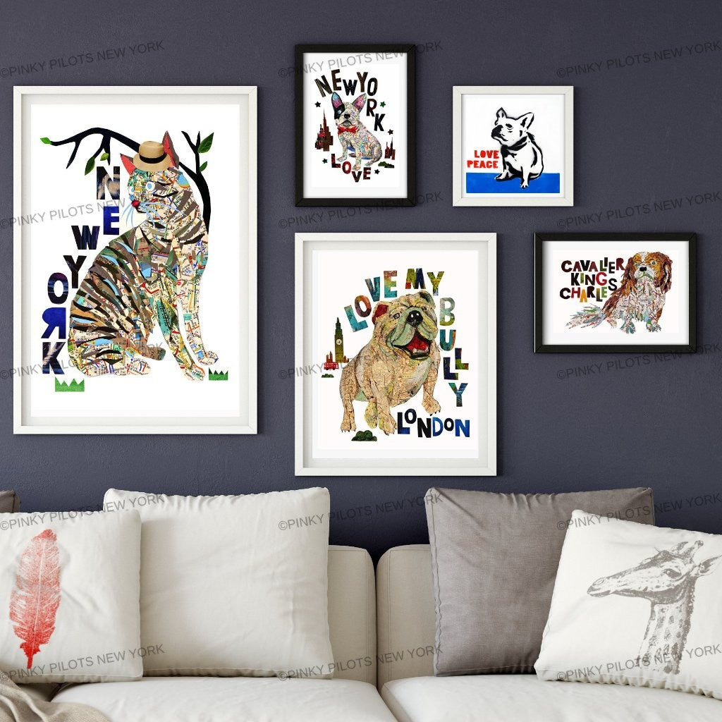 Map dog love french bull dog