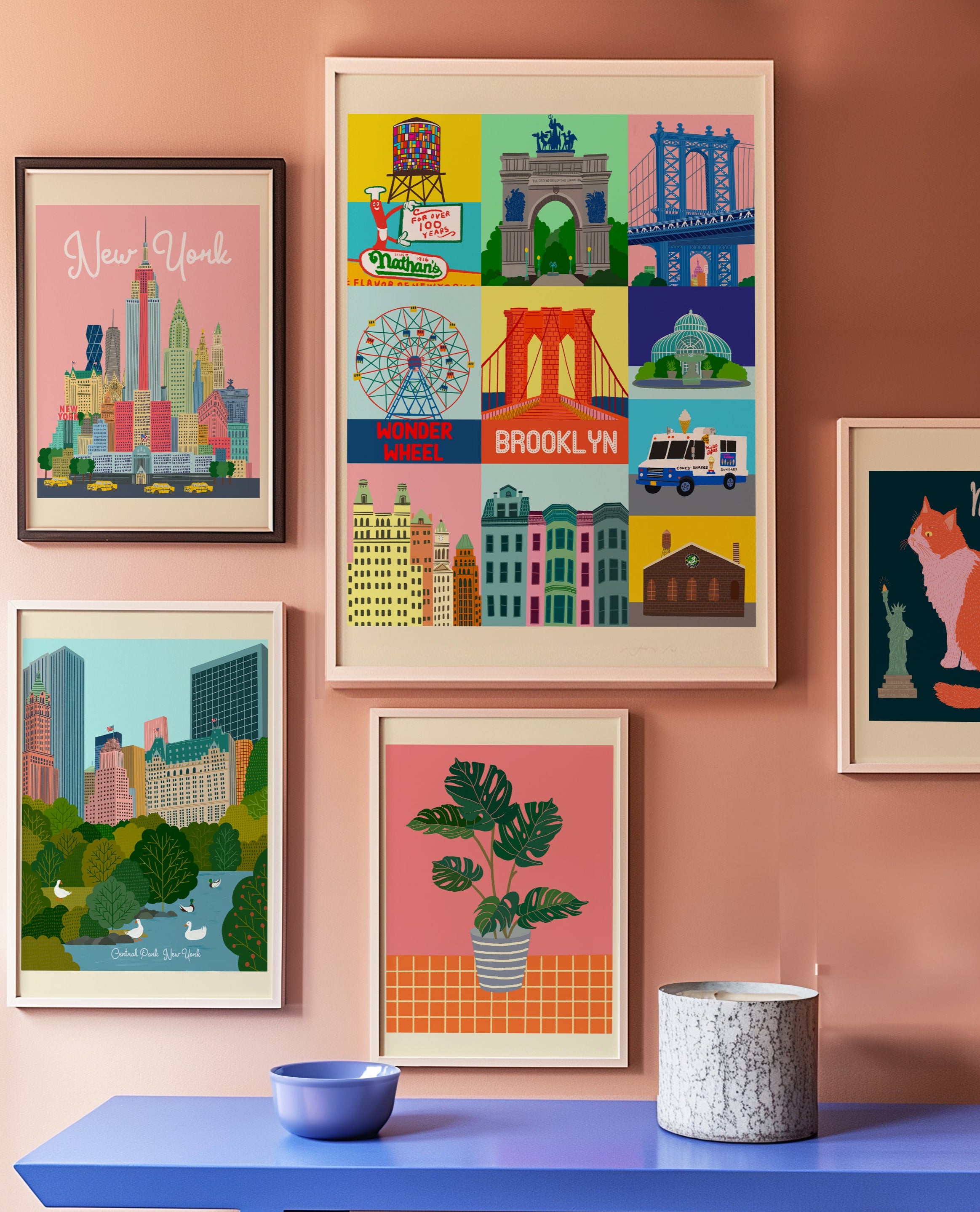 Brooklyn New York illustration /BROOKLYN ART/NEW YORK illustration/Brooklyn illustration/Brooklyn New York