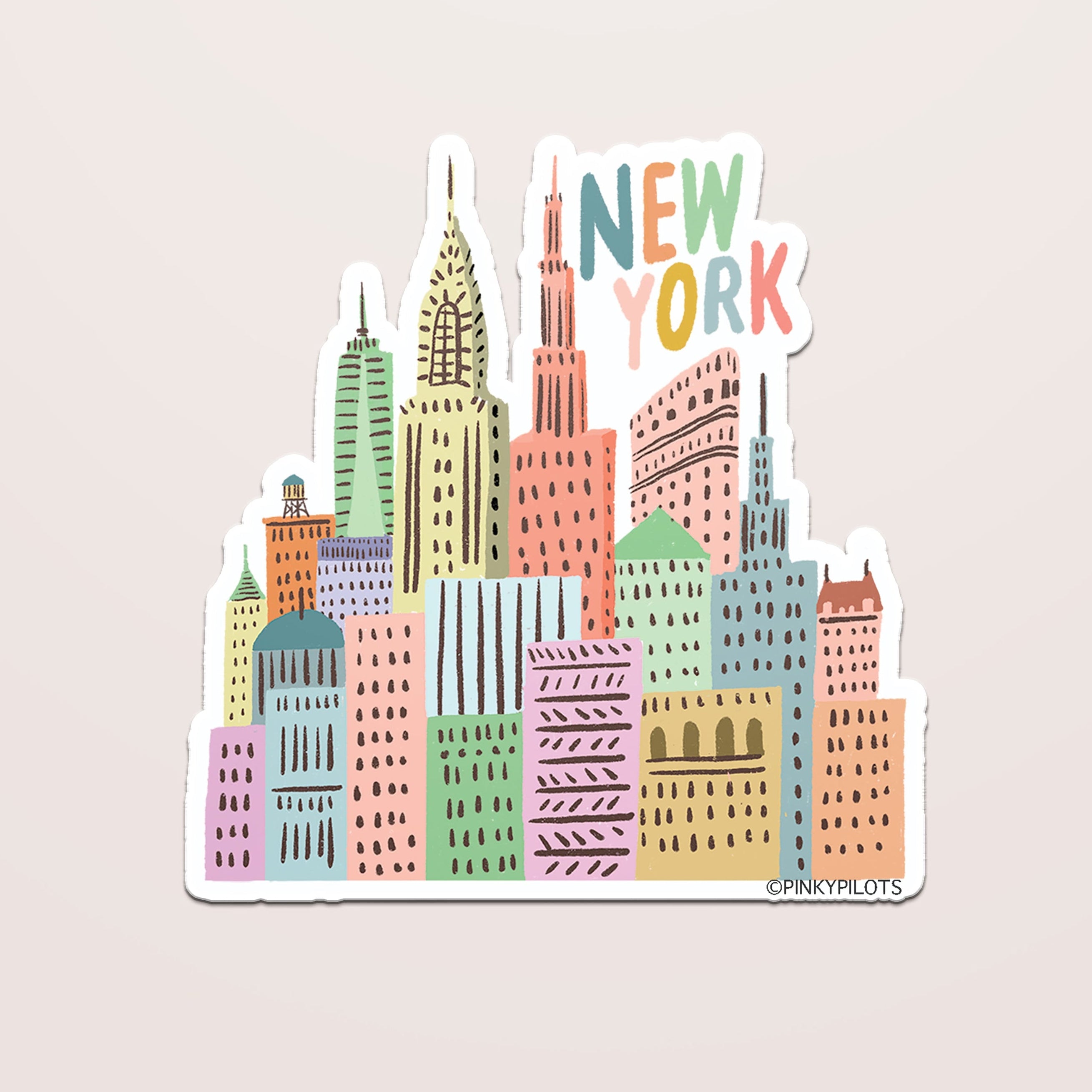 NYC ICON  6-PACK STICKERS SET  B