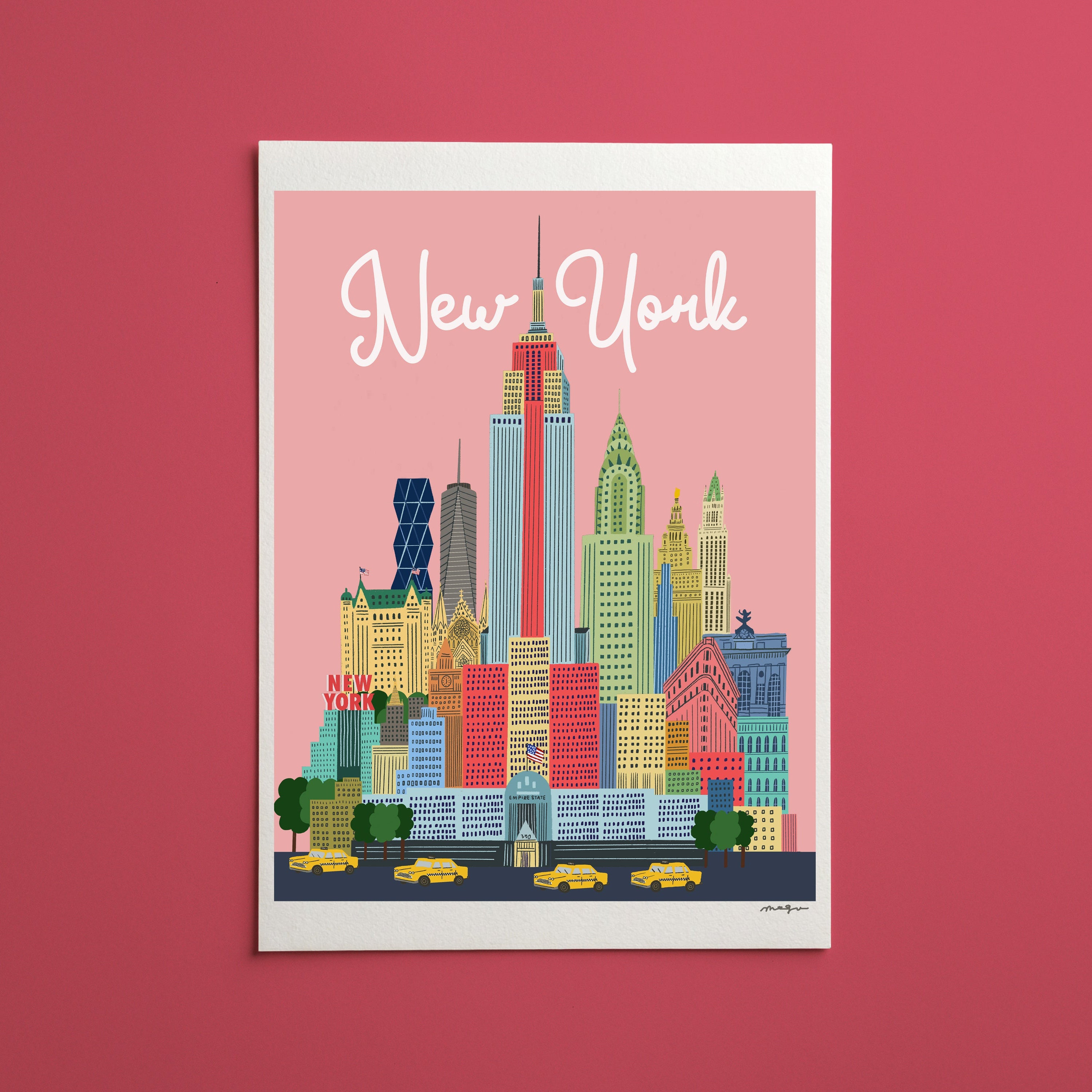 NYC art print/New York illustration
