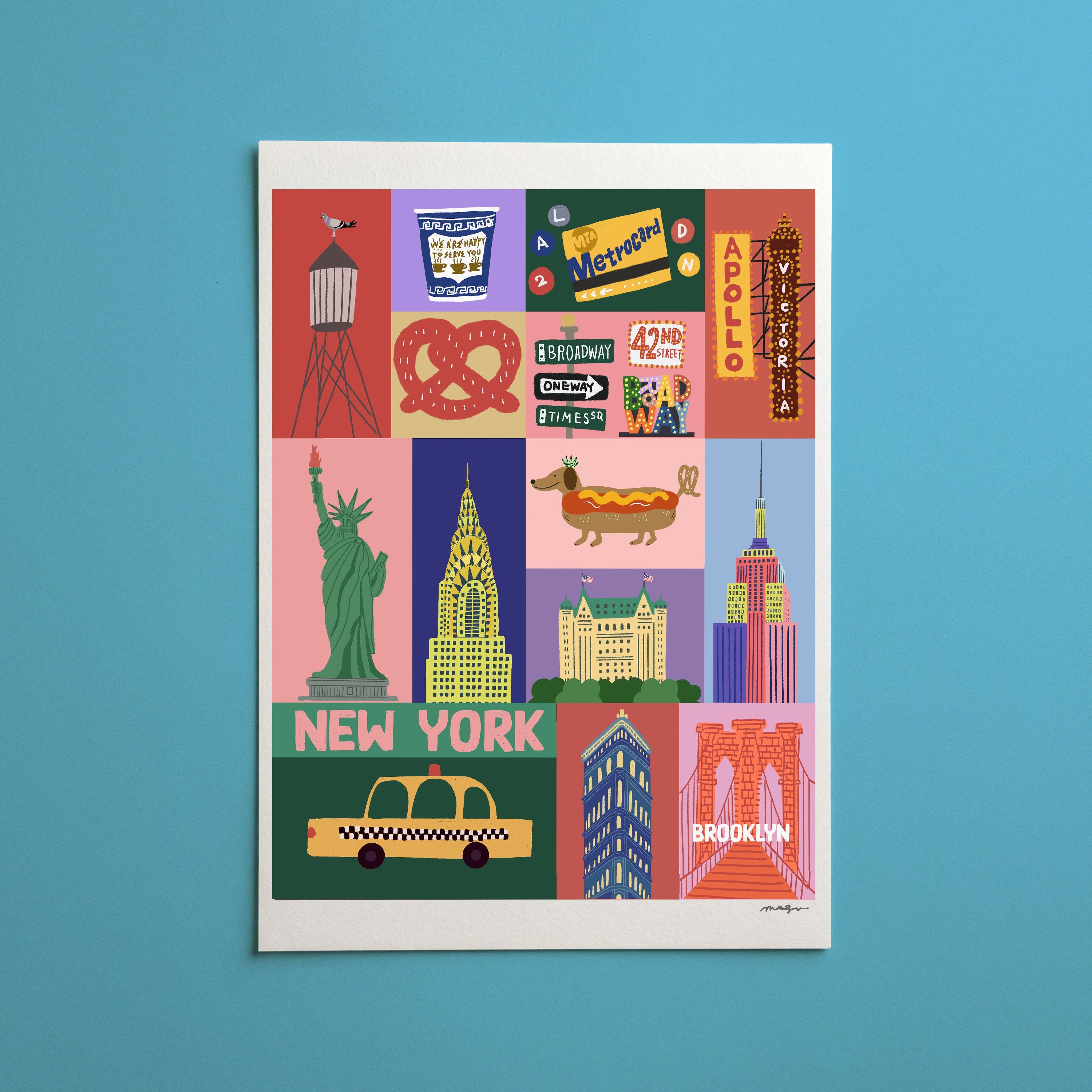 NYC art print/New York illustration
