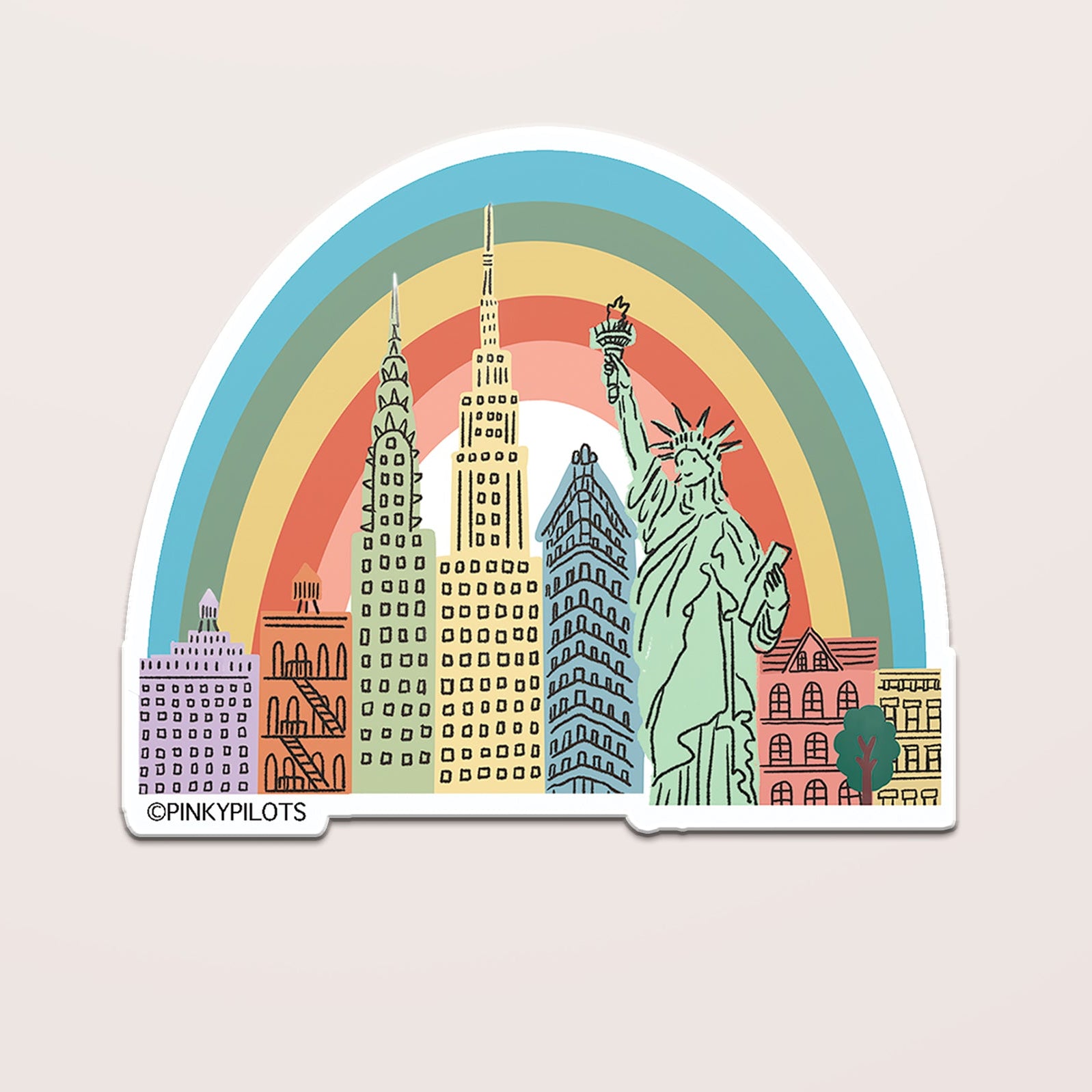 NYC ICON  6-PACK STICKERS SET  B