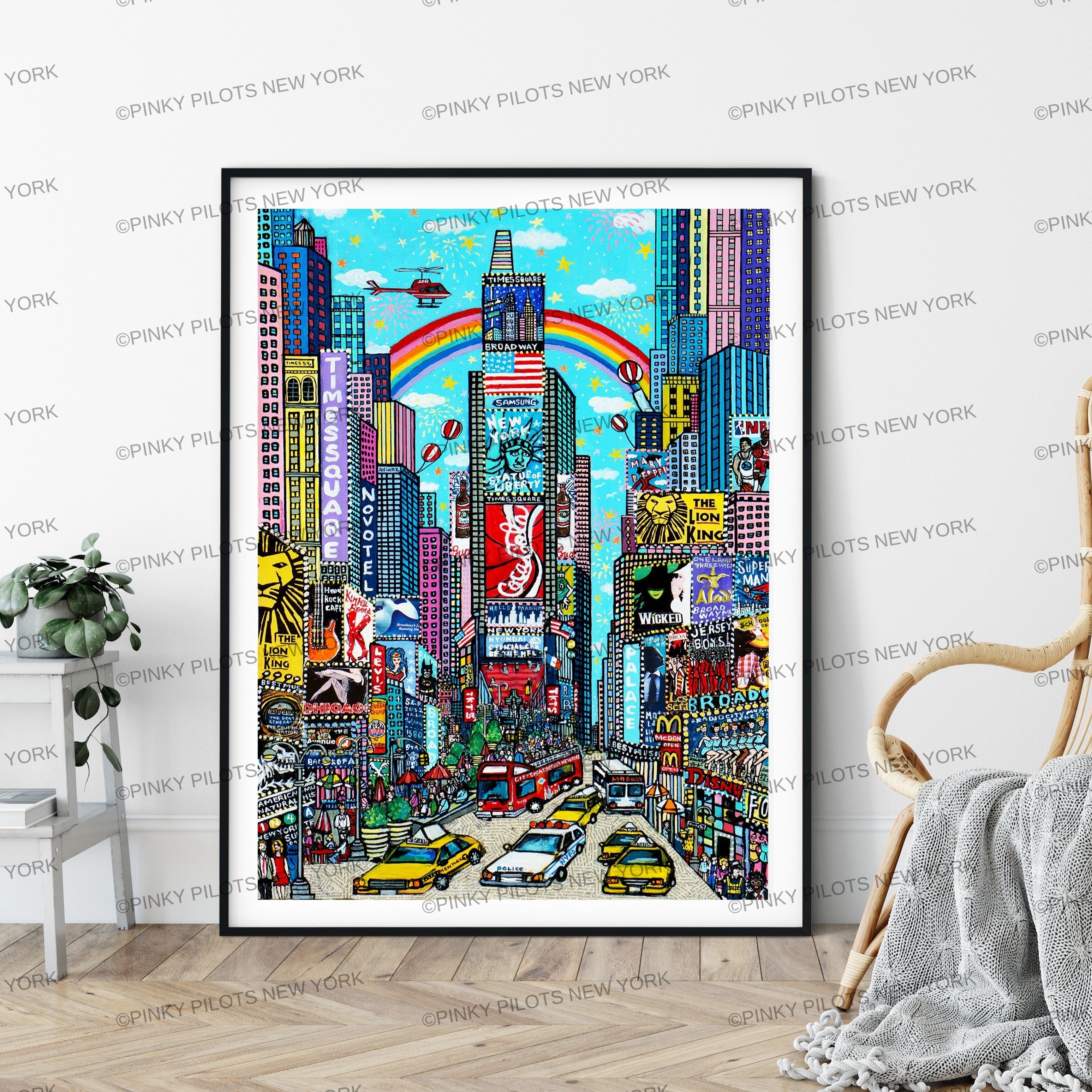 "Blue sky Times square"/Times square NewYork