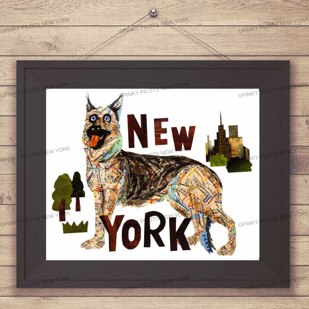 Map dog "Love German shepherd