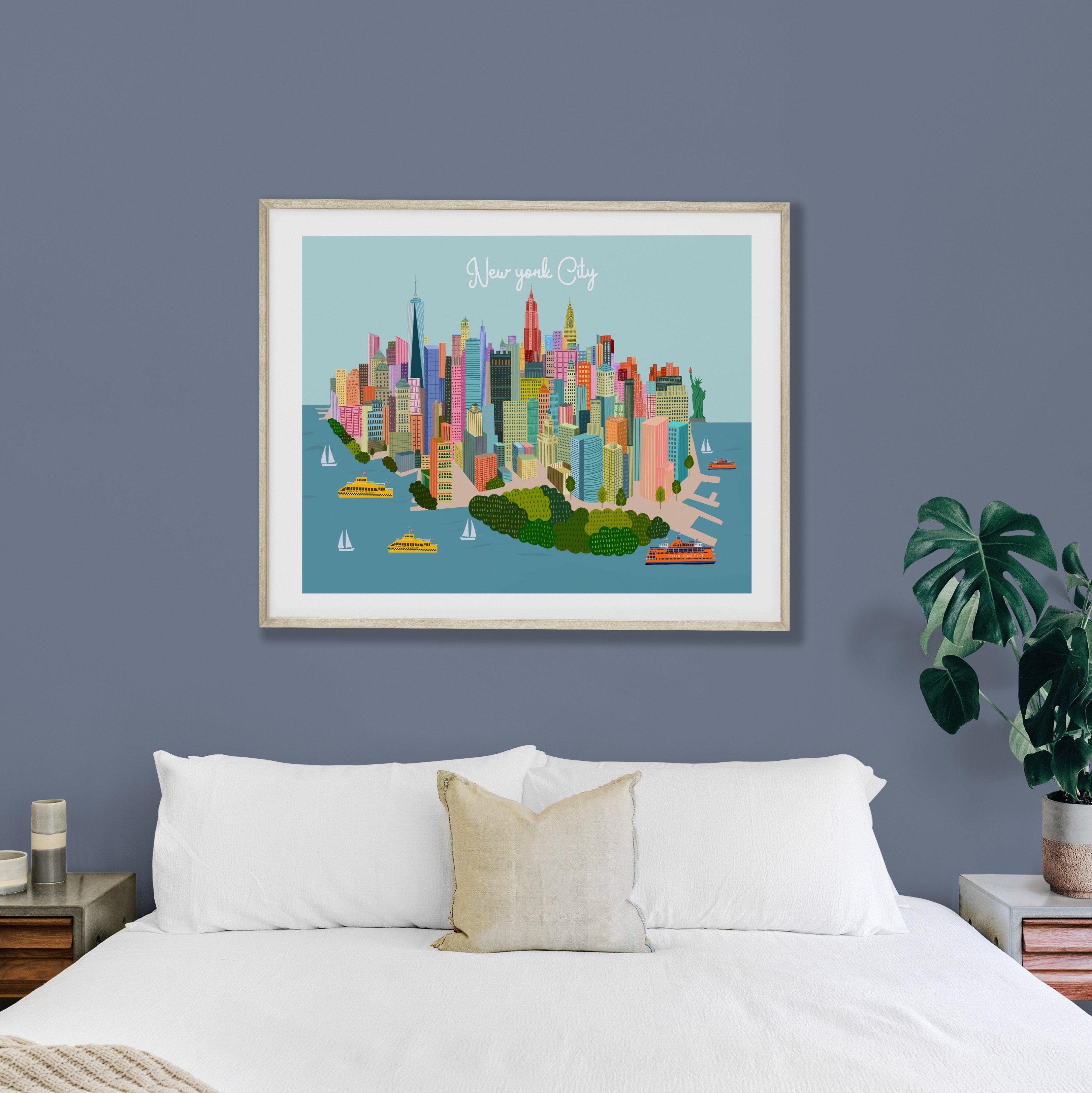 New York Skyline Art Print/NYC art print/New York illustration /New York print wall art/art print New York/NYC/NYC art/ New York art/NEW YORK/NEW YORK art print