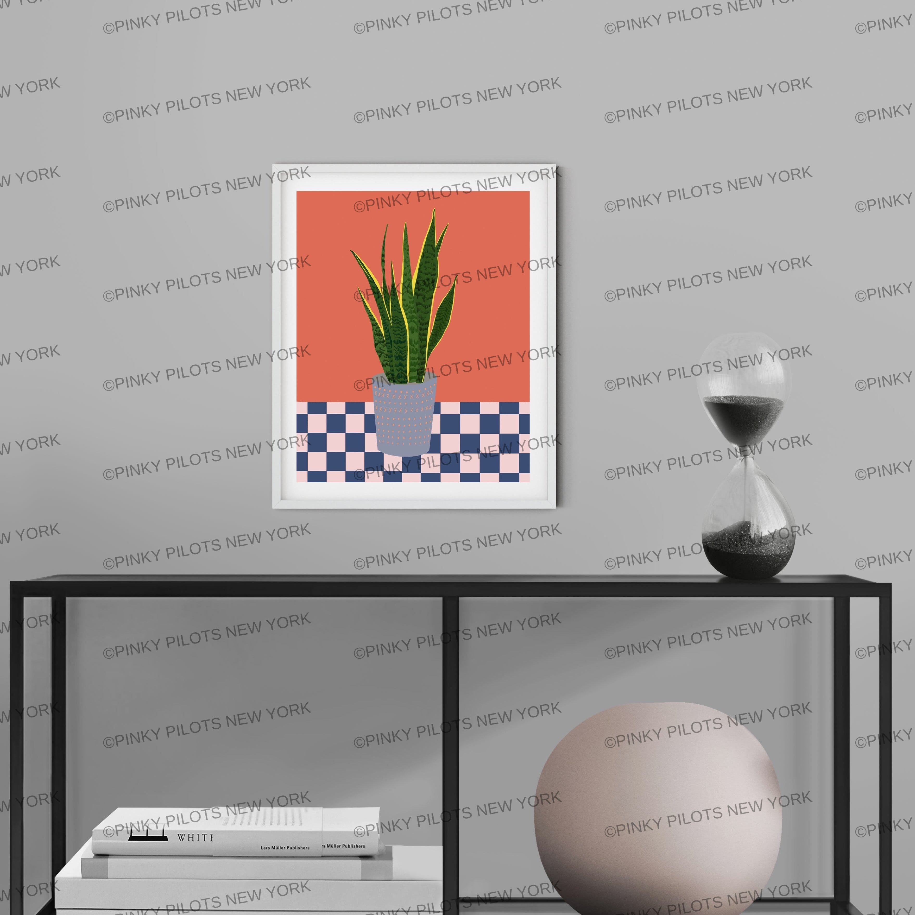 Sansevieria plant art print/plant illustration / snake plant print