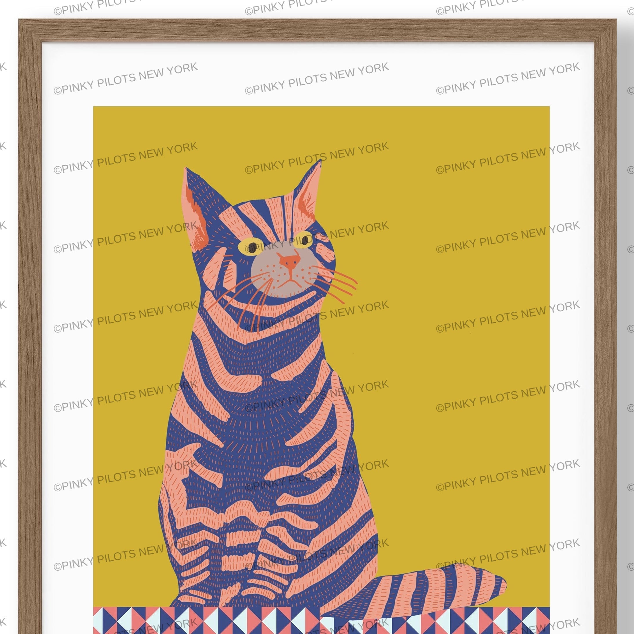 Tom Cat art print/cat illustration /cat print wall art/art print cat/cat